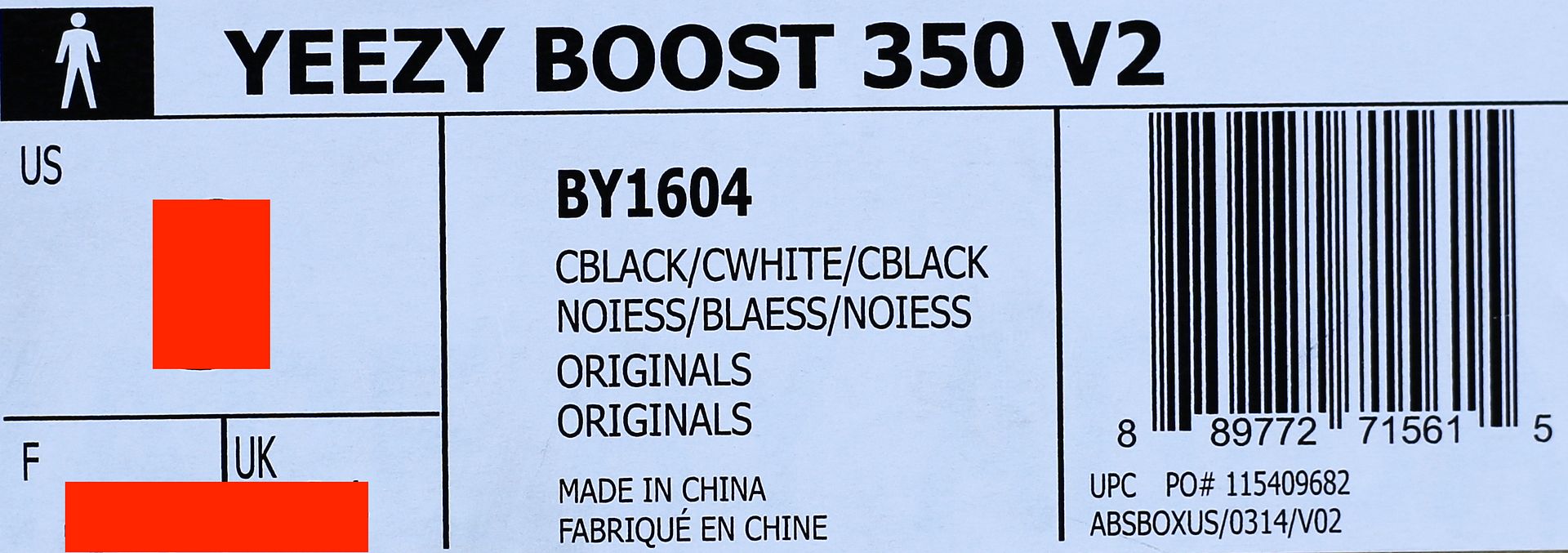 Adidas Yeezy Boost 350 V2 'Black \\\\\\\\ u0026 White' (BY 1604)